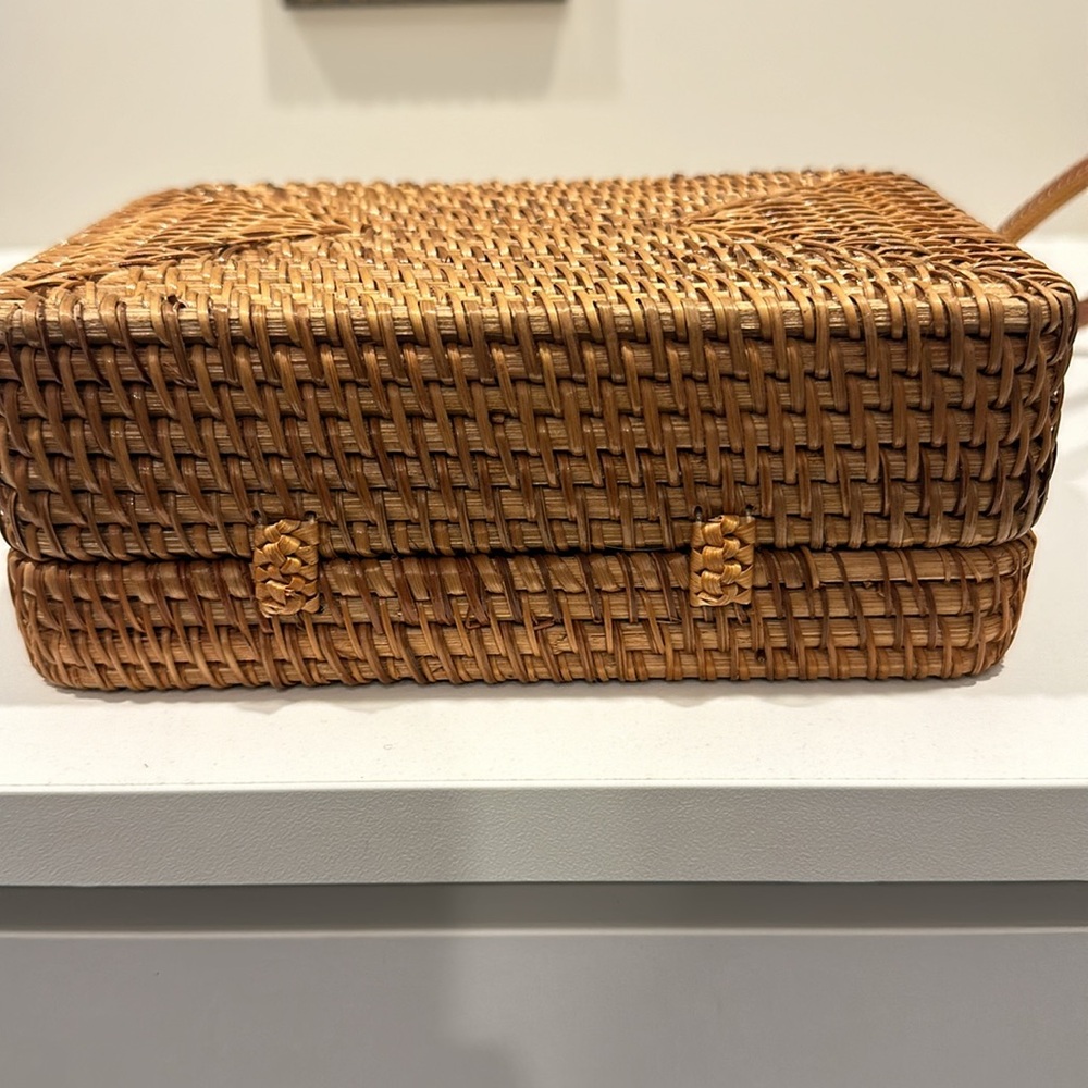 Straw square handbag - Picture 4 of 4